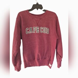 Vintage Cuffy's Cape Cod Embroidered Mens Maroon Preppy Sweatshirt Size Small